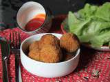 Croquettes de riz sauvage, épinard et chèvre