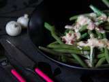 Haricots verts façon carbonara