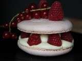 Macaron king size framboises et crème mousseline