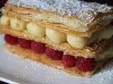 Mille-feuille vanille framboises