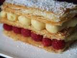 Mille-feuille vanille framboises