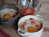 Oeufs en cocottes jambon et tomate