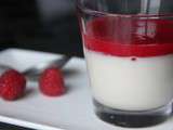 Panna cotta au coulis de framboises