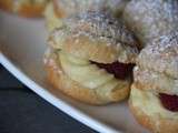 Petits choux vanille framboises