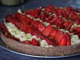 Tarte aux fraises pâte sablée à la châtaigne