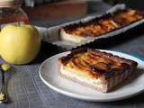 Tarte aux pommes pâte sablée à la farine de chataîgne et gelée de pommes