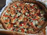 Tarte feuilletée tomates courgette mozzarella