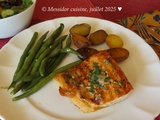 Pavés de saumon, beurre au citron confit