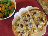 Pizza au saumon sockeye sur pain naan