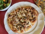 Pizzas au canard confit, version naan