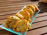 Biscottis à la farine de chataigne, graines de courge et tournesol