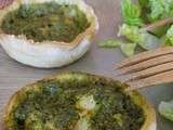 Tartelettes crevettes au pesto ail des ours