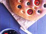 Focaccia aux olives & tomates cerises