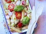 Salade de Penne, Basilic et Cruditées