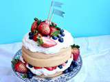 Strawberry blueberry & lemon cake