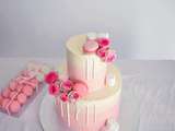 Wedding cake Girly Chic et dégradé de Macarons