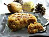 Crumble pommes – poires et pralin