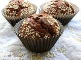 Muffins au chocolat et crème de sésame { Tahini  }