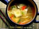 Potage citronnelle et ravioles