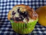 Muffins au citron Meyer et bleuets