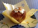 Muffins aux poires, yogourt et granola