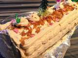 Bûche de noel 2: aux noisettes et au cafe