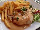 Escalopes de poulet sauce normande