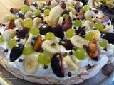 Pavlova aux Prunes-Raisins-Bananes pépites de ChocOlat