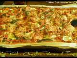 Pizza au Poulet -Courgettes -Poivron et Fromages