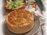 Quiche haute aux poireaux- jambon et fromage à raclette