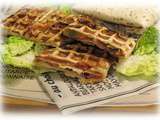 Wraps façon gaufre ( jambon-champignon-fromage raclette )