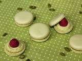 Macarons pistache et framboise