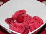 Sorbet framboise sans sorbetière