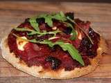 Tartes fines tomate feta bresaola facon pizza