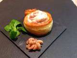 Vol-au-vent maison aux crevettes grises