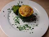 Courgettes farcies aux lentilles corail