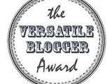 J’ai été taguée…The Versatile Blogger Award