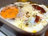 Oeuf Cocotte Tomates séchées Viande des Grisons