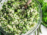 Repas de printemps simple et sain : Couscous aux herbes vertes