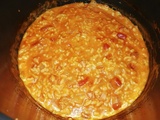 Risotto tomates jambon