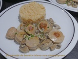 Blanquette de boudin blanc aux champignons