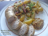 Boudins blancs et potatoes à l’Actifry