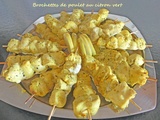 Brochettes de poulet au citron vert