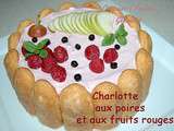 Charlotte aux poires et aux fruits rouges pour culino versions