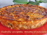 Clafoutis courgettes tomates et mozzarella