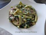 Courgettes façon carbonara