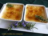 Crème brûlée au romarin