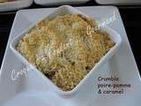 Crumble poire-pomme & caramel