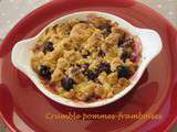 Crumble pommes-framboises