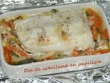 Dos de cabillaud en papillote